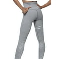 thumbnail image 4 of WLJ Women Stripe Daub Printed High Waist Tummy Control Yoga Workout Leggings, 4 of 7