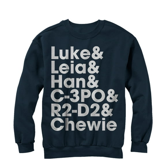 Men's Star Wars Luke and Leia  Sweatshirt Navy Blue Large