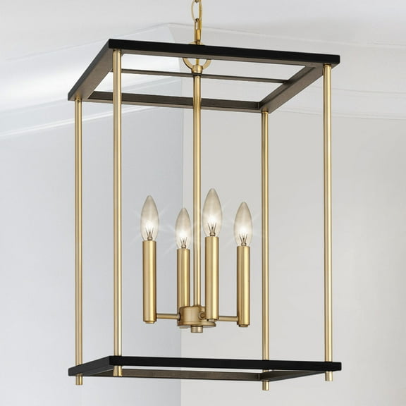 Luxury Modern Farmhouse Pendant, Matte Black, UQL4851