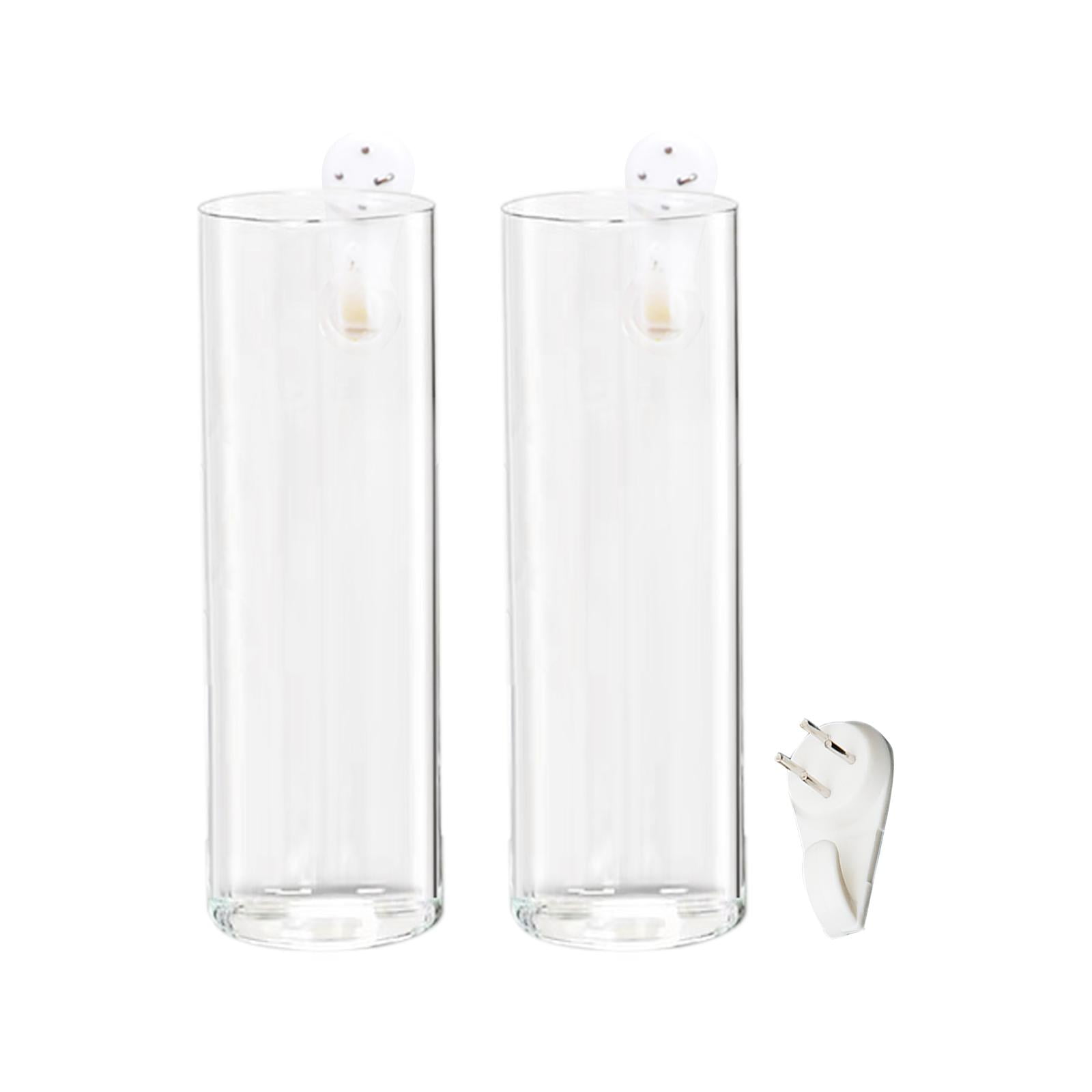2Pcs Plant Propagation Stations Glass Wall Hanging Planter Terrarium Plant Holder Glass Tube Vase for Hydroponics Plants Home Office Decor