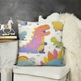 thumbnail image 2 of Throw Pillow Covers Colorful Animal Children's Drawing Cute Design Square Pillowcases for Home Decor Sofa Car Bedroom Pillow case, 2 of 5