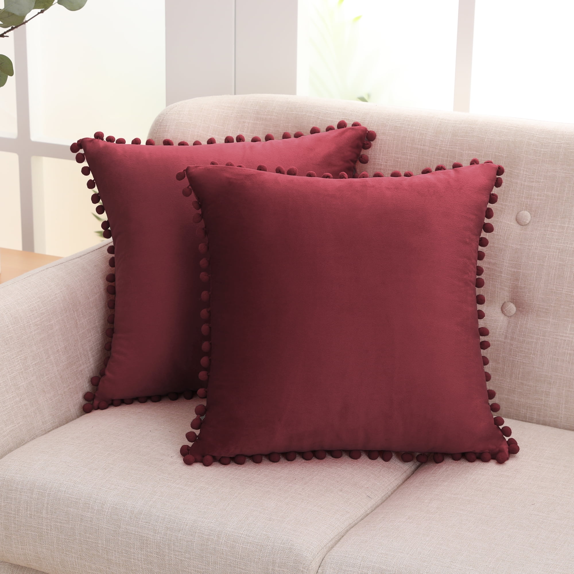 OTOSTAR Velvet Soft Decorative Throw Pillow Covers 24 x 24 Inch
