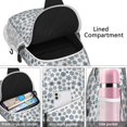 thumbnail image 4 of Sling Backpack,Blue Christmas Snowflake Pattern Sling Bag with Water Bottle Holder,Waterproof Sling Bag for Men/Women with Headphone Jack for Hiking,Travel, 4 of 6