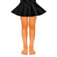 thumbnail image 2 of Tfken Kids Big Girls Stockings Size 12-15 Years Thigh-High Mesh 1 Pairs Shaper Orange, 2 of 3