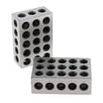 thumbnail image 2 of 2 Pieces Pair Hardened Steel 23 Holes (1x2x3 inch) 123 Set Precision Machinist Milling, 2 of 8