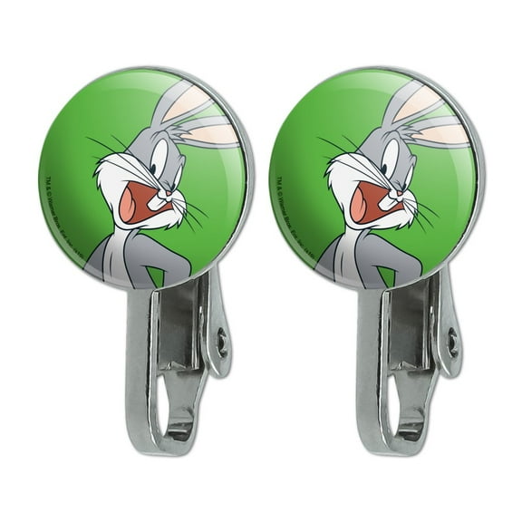 Looney Tunes Bugs Bunny Novelty Clip-On Stud Earrings