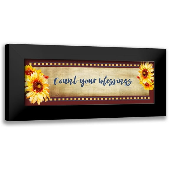 Murdock, Ramona 18x9 Black Modern Framed Museum Art Print Titled - Count Your Blessings