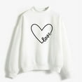 thumbnail image 4 of BLTIBY Valentines Day Shirts for Women Love Heart Printed Sweatshirts Long Sleeve Crew Neck Fashion Pullover Tops White M, 4 of 4