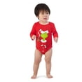 thumbnail image 5 of The Grinch Christmas Baby Long Sleeve 3-Pack Bodysuits, Sizes NB-12M, 5 of 14