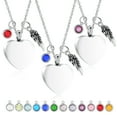 thumbnail image 6 of 3 Pack Urn Necklace for Ashes With 12 Birthstones DIY Cremation Heart Urn Necklace for Ashes for Women Cremation Ashes Jewelry Keepsake Ashes Locket, 6 of 7