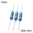 thumbnail image 2 of Gwong Electrónica 10pcs Mini 5W Resistor de película de carbono 0.05 Rango de tolerancia de valor 0.1ohm a 1mohm, 2 of 7