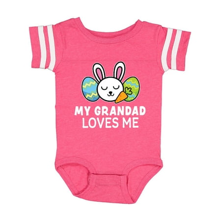 

Inktastic My Grandad Loves Me with Bunny and Easter Eggs Gift Baby Boy or Baby Girl Bodysuit