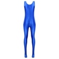 thumbnail image 5 of TiaoBug Womens Oil Sleeveless Bodycon Jumpsuit Sheer Full Body Sport Bodysuit Bodystocking Tight Swimsuit Blue M, 5 of 7