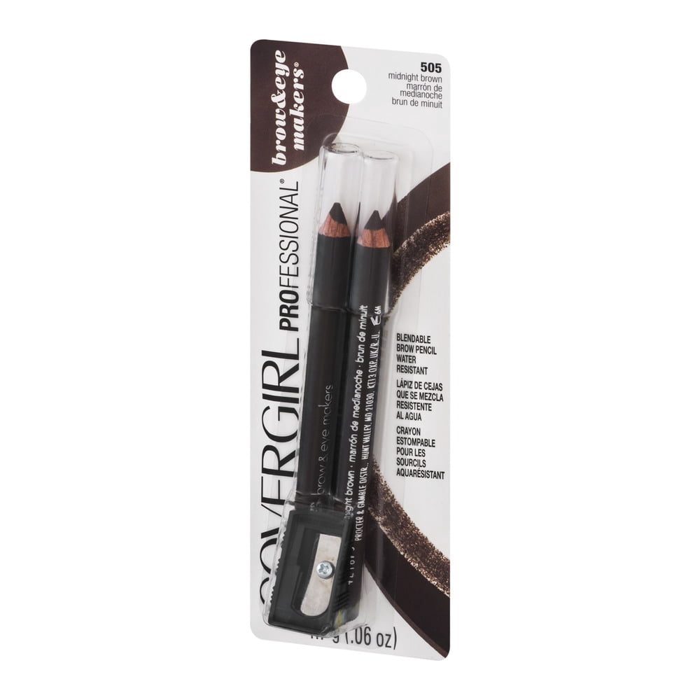 (4 pack) COVERGIRL Easy Breezy Fill + Define Eyebrow Pencil, Rich Brown