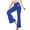 Blue, variant on ValueVibe Womens Flare Yoga Pants with Pockets V Cross Waist Bootcut Pants Tummy Control Workout Leggings, Brown XL