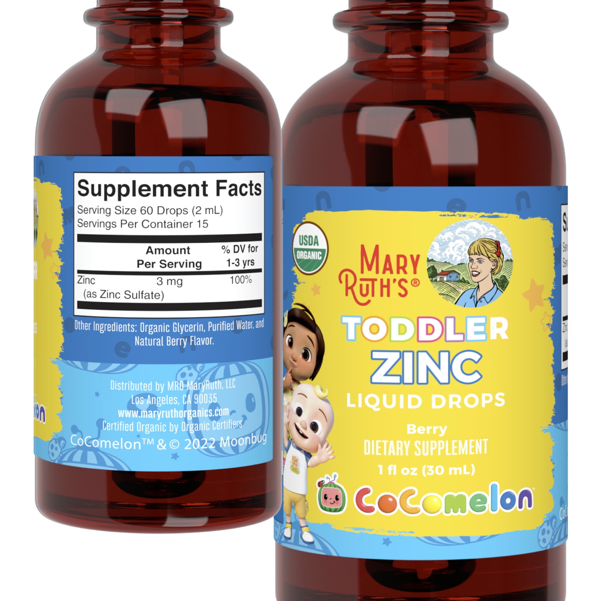 (3 pack) MaryRuth's Organic Toddler Liquid Ionic Zinc, 2 fl. oz.