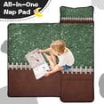 thumbnail image 4 of Green and Brown Football Stitch Pattern Toddler Nap Mats for Kids Preschool,Sleeping Mat Bag or Kids,Toddler Sleeping Bag,Toddler Nap Mat or Daycare, 4 of 6