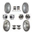 thumbnail image 1 of Transit Auto Front Rear Hub Bearings Assembly Coated Disc Brake Rotors and Ceramic Pads Kit (10Pc) for Car Volvo S60 V70 with 336mm Diameter Rotor - Left Right Side (Driver Passenger) KBB-131595, 1 of 11