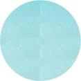 thumbnail image 1 of Ahgly Company Machine Washable Indoor Round Transitional Blue Diamond Blue Area Rugs, 4' Round, 1 of 7