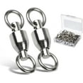 thumbnail image 1 of czcpp-Fishing Swivels Ball Bearing Connector High Strength Stainless Steel Solid Welded Rings Barrel Swivels Saltwater Freshwater Fishing, 1 of 4