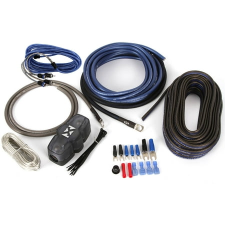 Interconnect Kit - NVX XKIT82 100 Percent Copper, 2-Channel True Spec 8-Gauge Amplifier Installation Kit with RCA Interconnect and 40' Speaker Cable
