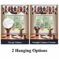 thumbnail image 6 of Independence Day Tie Up Valances Curtain, Adjustable Kitchen US Flag Dogs Valances for Windows Decor, Rod Pocket Short Curtains Set for Bedroom/Bathroom, 54"x18", 6 of 9