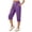 Purple, variant on Vivianyo HD Women's Drawstring Knit Capri Sweatpants, Mid Waist Straight Leg Solid Casual Cropped Jogger Trousers for Women, Women's Khaki, Sizes S-3XL