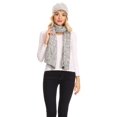 thumbnail image 5 of Sakkas Coline Soft Heather Chunky Cable knit Hat and Scarf Set Warm Cozy Winter - Gray - One Size Regular, 5 of 5