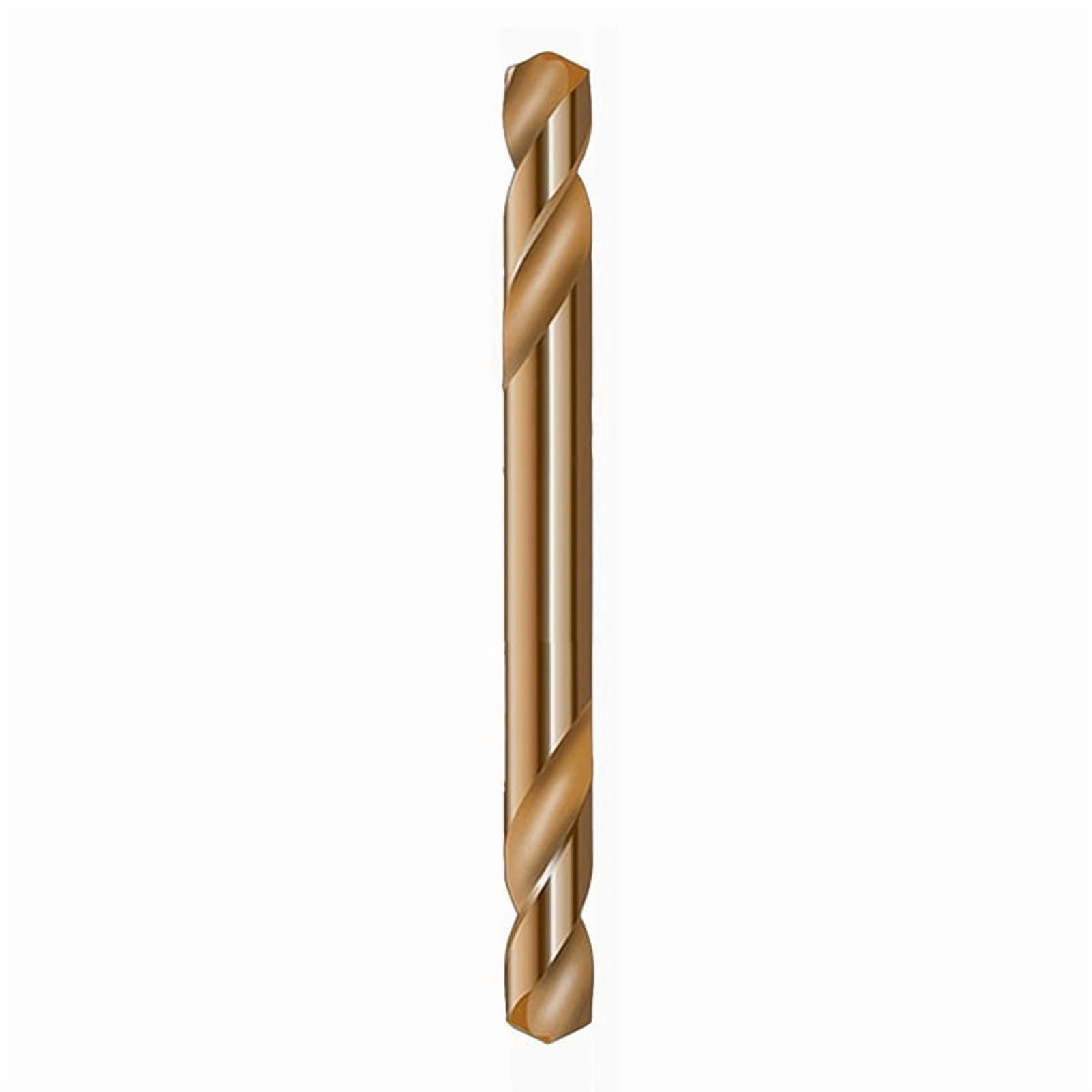 3.2mm Cobalt Drill Bits(60PCS),M35 HSSCO High Speed Steel Double Ends Stubby Body Twist Drill Bit Set for Hardened Metal
