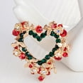 thumbnail image 2 of Wweixi Broche de Noël Broche Verte en Strass Broche Rétro, Broche Cristal AL054-A, 2 of 6