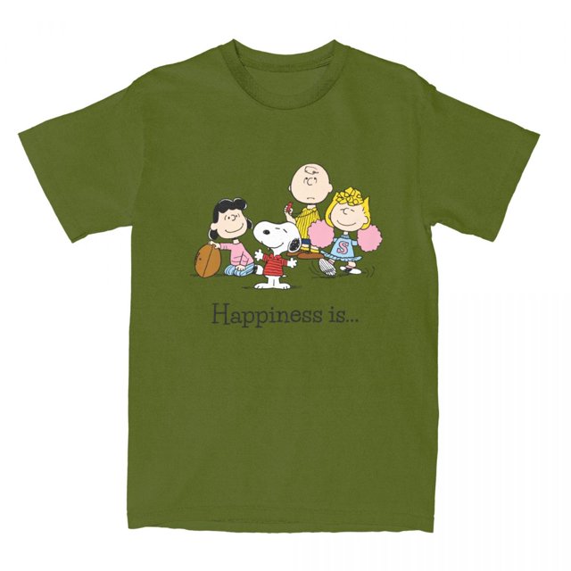 Camiseta divertida de Peanuts, Snoopy y Charlie Brown para hombres y mujeres, camiseta de algodón con estampado de dibujos animados lindos