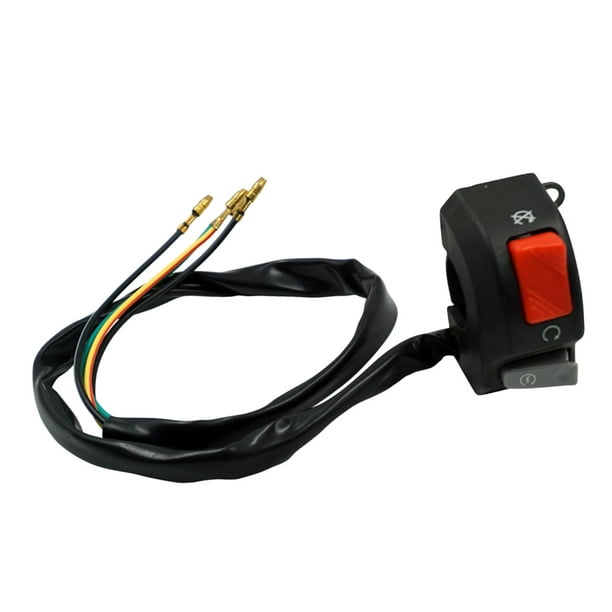 Interruptor de Montaje de Encendido Y Apagado Universal de 22 Mm Y 7/8 " de Motocicleta, Interruptor de Encendido Y Apagado para Bi