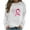 White, variant on Womens Sweatshirt Crewneck Casual Long Sleeve Printed Sweatshirt Pink 2XL