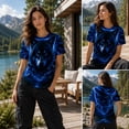 thumbnail image 2 of Wolf Graphic T Shirt for Men Women, Lightning Storm Full Print Casual Streetwear Tee, 2 of 5