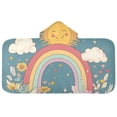 thumbnail image 5 of Yayeee Kids Hooded Towels Toddler Soft Absorbent Beach Bathing Wrap 50" x 23.5", Blue Rainbow, 5 of 5
