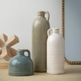 thumbnail image 5 of Sullivans Set of 3 Ceramic Jug Vases 10"H, 7.5"H & 4"H Off-White, Blue & Green, 5 of 19