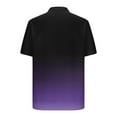 thumbnail image 4 of ZQUUVOU Men's Shirt Casual Turndown Collar Printing Short Sleeve Button Shirt (Purple,4XL), 4 of 5