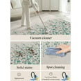 thumbnail image 5 of Flower Teal Area Rug for Bedroom 2.7x5 Ft Grey Cherry Blossoms Cotton Linen Background Super Soft fuzzy Throw Rug Non-Slip Fluffy Plush Indoor Floor Carpet for Living Room Nursery Home Decor, 5 of 8