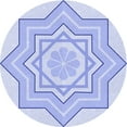 thumbnail image 1 of Ahgly Company Indoor Square Patterned Sky Blue Dress Blue Area Rugs, 3' Square, 1 of 6