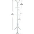 thumbnail image 3 of Mind Reader Freestanding Coat Rack, Multi-Tier Organizer for Office and Entryway, Metal, White, 3 of 14