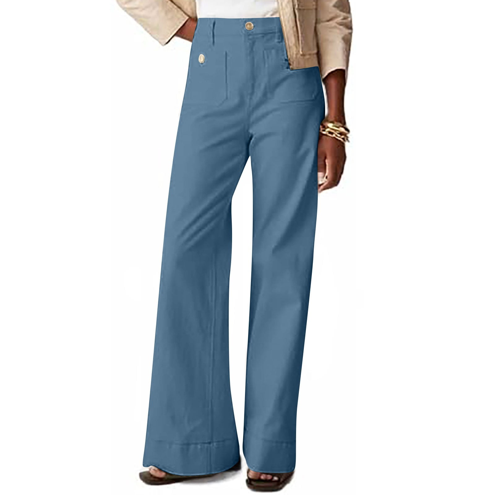 WCMZJ Oprah's Favorite Tummy Control Sailor Wide Leg Trouser WCMZJ Oprah's Favorite Tummy Control Sailor Wide Leg Trouser