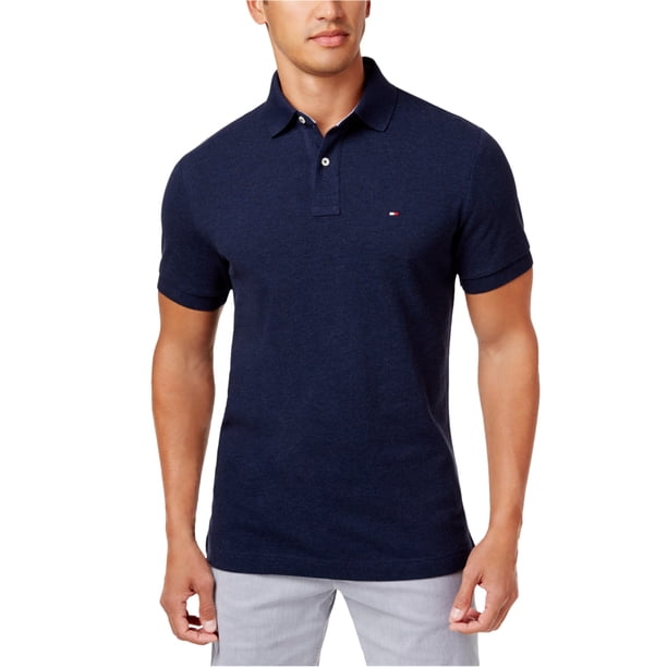 Tommy Hilfiger - Polo de rugby para hombre, ajuste clásico, azul, extra pequeño