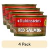 (4 pack) Trident Seafood Rubinstein's Canned Wild Alaska Red Salmon, Gluten-Free, 17g Protein, 7.5 oz