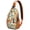 Red, variant on Military Camouflage Sling Backpack for Hiking and Travel, Lightweight Tactical Crossbody Bag with Desert Camo, Woodland Army Pattern and Outdoor Style