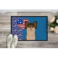 thumbnail image 2 of Longhaired Black and Red Chihuahua USA American Indoor or Outdoor Mat 24x36, 2 of 5