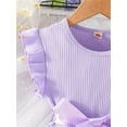 thumbnail image 6 of WIBACKER Toddler and Little Girls Ruffle Short Sleeve Dress Butterfly Kids Summer Sundress with Belt, 6 of 8