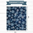 thumbnail image 2 of Winter Snowflake Blanket Blue White Snowflake Throw Blanket Soft Plush Blanket for Winter Christmas Home Bed Sofa Couch Chair, 50 x 60 Inch, 2 of 6