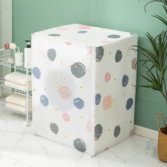 Washing Machine Cover Waterproof Soft Fabric Three-Sided Protection 36 cm x 30 cm x 12 cm Gray