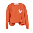 thumbnail image 4 of YVNAURA Women's Oversized Halloween Sweatshirt Vintage Spooky Season Pullover Crewneck Long Sleeve Graphic Print Loose Fit Fall Casual Tops for Party Daily Wear 1 Pack, Orange,L, 4 of 4