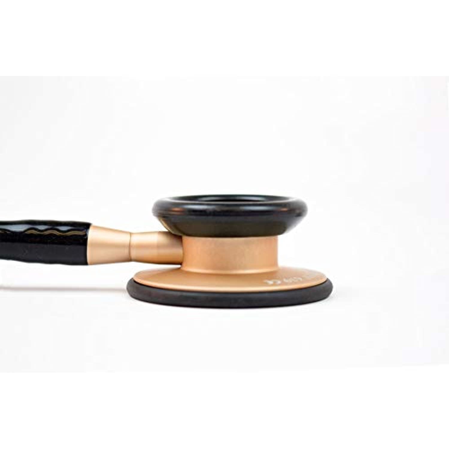 ADC - 619CHM Adscope Lite 619 Ultra Lightweight Clinician Stethoscope with Tunable AFD Technology, Champagne Finish with Black Tubing
